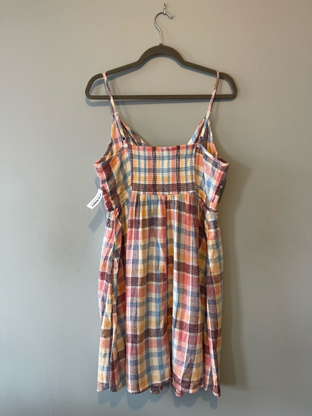 Old Navy Plaid Tie-Front Mini Cami Dress - Picture 2 of 11